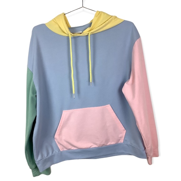 Romwe colorblock hoodie size large - Picture 1 of 4